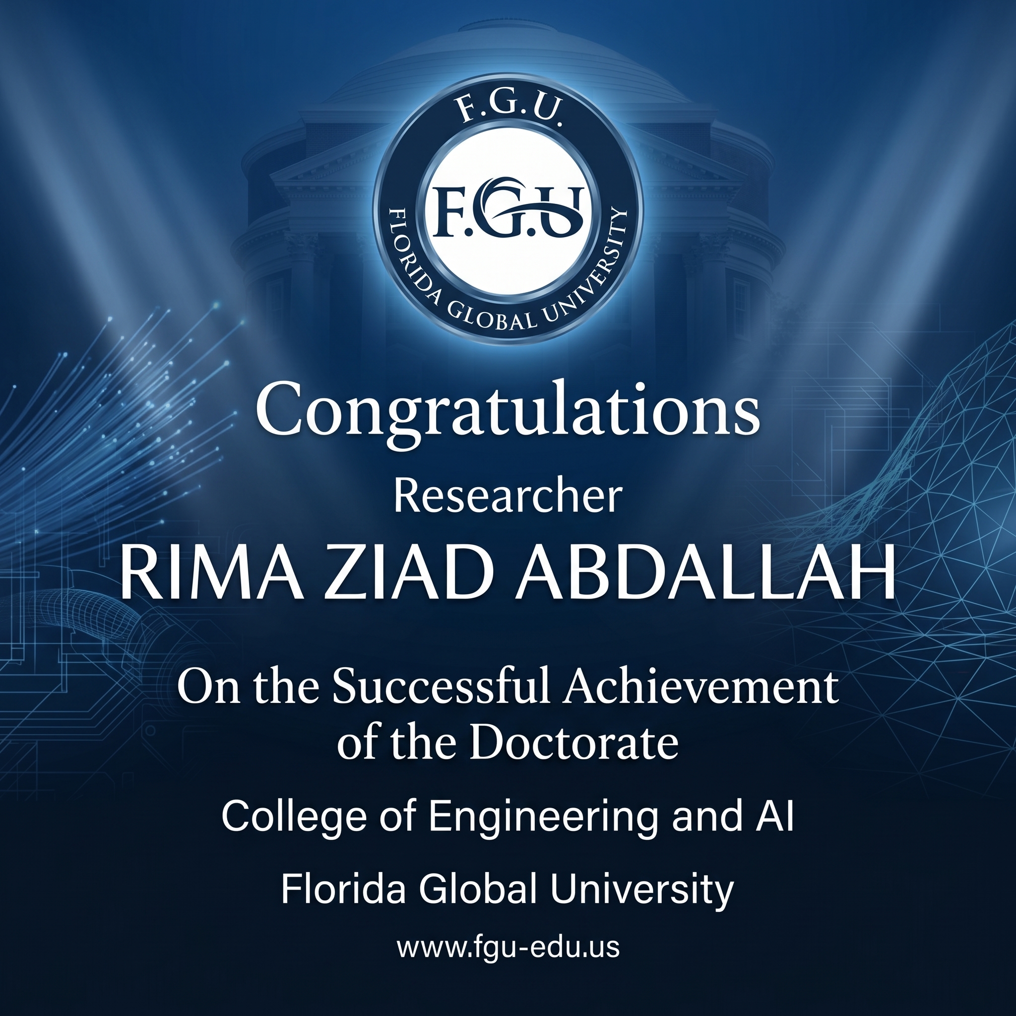 Congratulations to Dr. Rima Ziad Abdallah on Earning Her Doctorate