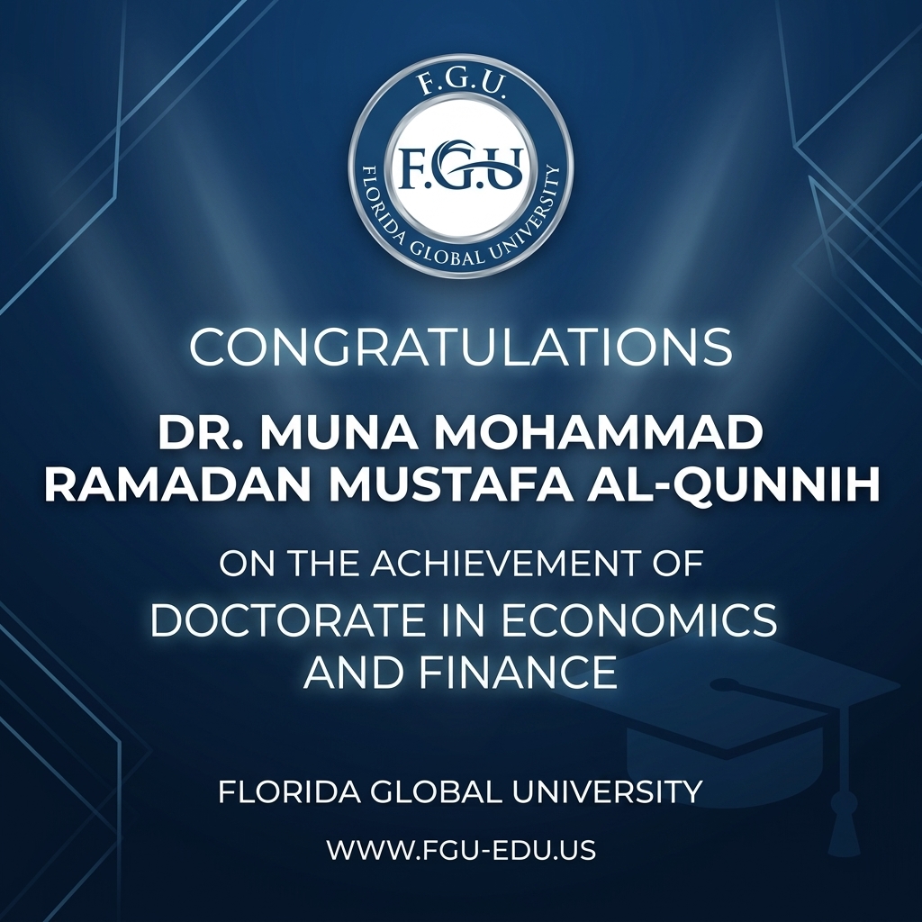 Florida Global University Congratulates Dr. Muna Al-Qunnih on Her Doctorate